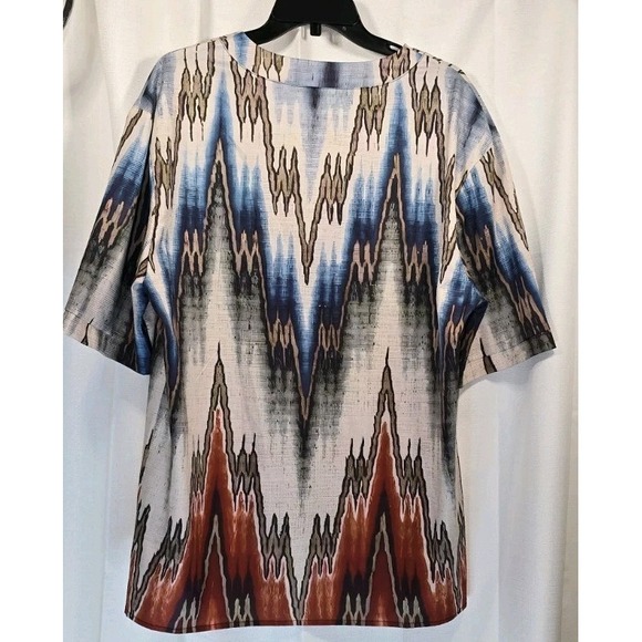 V Neck Pullover‎ Tunic With Indiginous Print.  Unisex Size X-Large - Picture 4 of 10